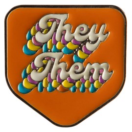 Karma Gifts, Enamel Pronoun Pin, THEY