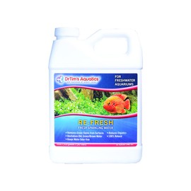 DrTim’s Aquatics Re-Fresh for Freshwater Aquariums – 100% Natural Fish Tank Sanitizer & Revitalizer Conditioner Solution for Fresh, Crystal-Clear, Sparkling Water - 32oz - Treats 1920 gal