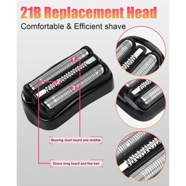 21B Series 3 Shaver Replacement Heads Compatible with Braun S3 21b 3010s, 3040s,5409,etc 2 Pack