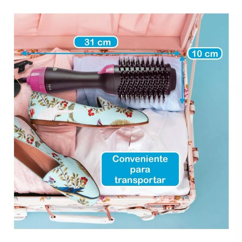 Ipidelo Cepillo Secador Aire 4 En 1 Caliente Para Alaciado