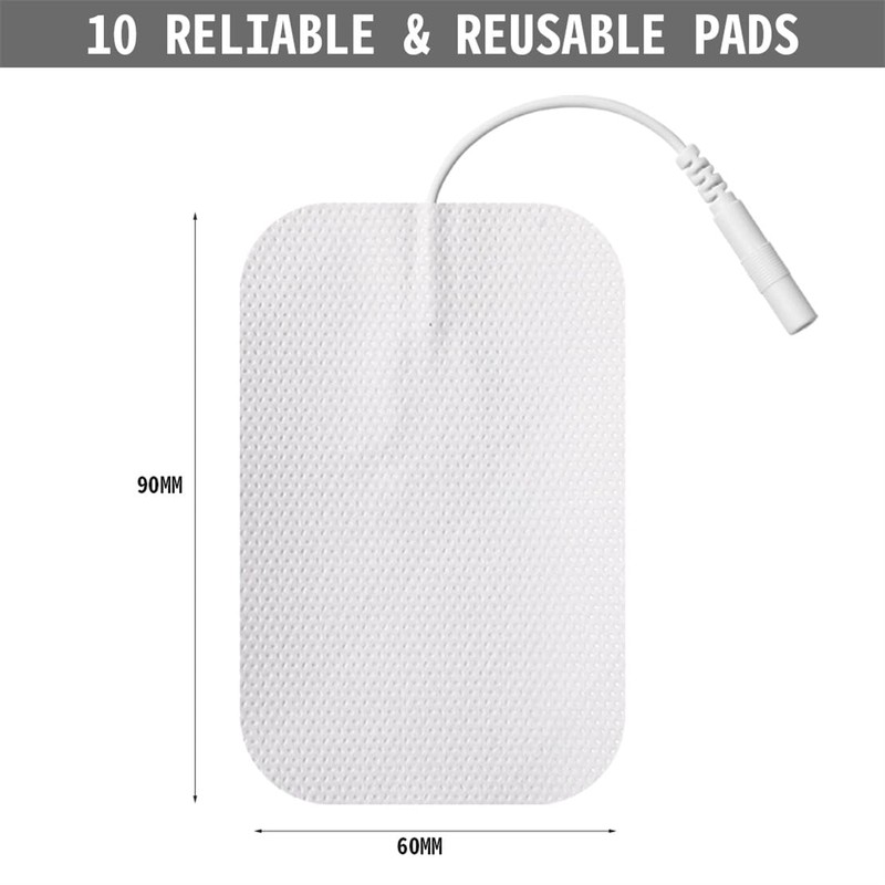 TENS Unit Electrode Pads 10PCS 60 x 90mm Self-Adhesive Replacement