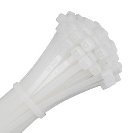 UL Listed Heavy Duty Cable Zip Ties 4 Inch, 1000Pcs Industrial Nylon Durable Self Locking Wire Tie Wraps with 20 lbs Tensile Strength, Heat Resistant for Home Office Garage Multiple Use - White
