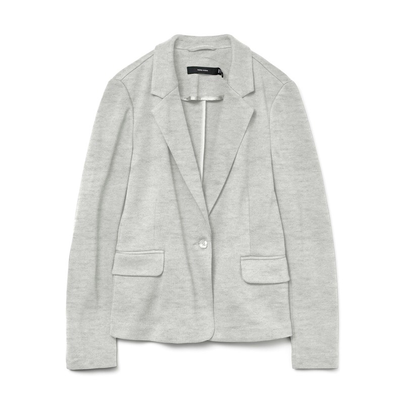 VERO MODA Female Blazer, Single-Breasted, Vmjulia, Light Grey Mix