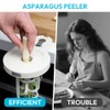 Spargelschäler mit 6 Präzisionsklingen,Spargelschäler Hobel,Gemüse Asparagus Peeler Spargelschälmaschine,Schraubzwinge & Stößel,