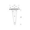 QCAA Stainless Steel Extra Heavy Tee Hinge, 10", Black, 2