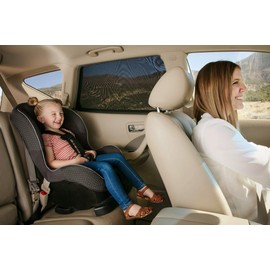 Car Rear Children's Window Shades for Baby (Pack of Two) - Stretchable & Breathable Window Screens for Sun Protection Sunshade, Car Window Shade All-round Protection for Kids - Fits Most Vehicles