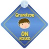 Child on Board Car Sign - Grandson Design with Strong