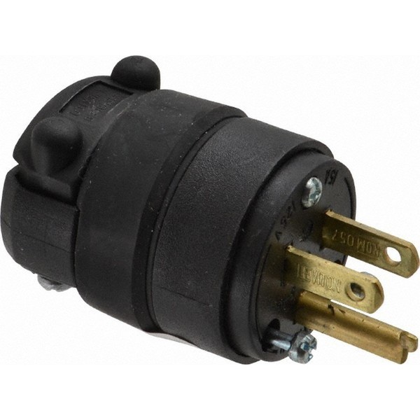 NEMA 5-15P 2P 3W 15AMP 125V Plug BL