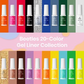 Beetles Gel Polish Nail Art Polish Set Gel Liner Nail Polish White Black Red Silver Nude Glitter Gel Polish Paint Swirl Built Thin Brush in Bottle Soak off Uv Gold Gel Nail Polish Christmas Gift
