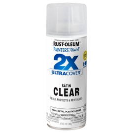 Rust-Oleum 346952 Painter's Touch 2X Ultra Cover Spray Paint, 12 oz, Satin Clear
