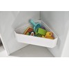 Yamazaki 4264 Magnetic Bathroom Corner Toy Rack, White, Approx. 13.0