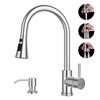 BLYLUND Kitchen Faucets with Soap Dispenser, Brushed Nickel Kitchen Faucet
