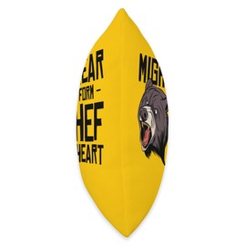 Mighty Bear In Form Chef By Heart - Chef Gifts Funny Chef Meals Culinary Cooks Baking Restaurant Throw Pillow, 18x18, Multicolor