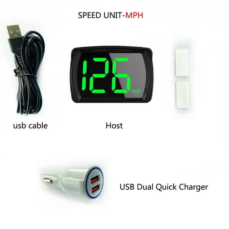 Shkalacar Car HUD Headup Display KM/H MPH GPS Digital Speedometer
