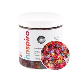 INNSPIRO 7mm Clear Sequins Mixed 120g