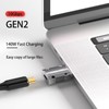 WENZIYAXU 10Gbps USB C Female to USB Male Adapter, Zinc