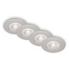 BRILONER Leuchten - 4er Set Einbauleuchten Decke LED, Einbaulampen ultraflach,