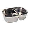FORABEST 1.5L Upgraded Stainless Steel 2 Compartment Replacement Tray, for