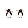 MRCUFF Penguin Black White Tuxedo Cufflinks & Studs Formal Set