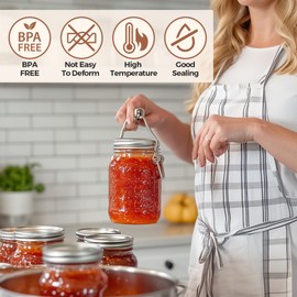 Comsaf 40 Pcs Wide Mouth Mason Jar lids, Canning Lids with Silicone Seal for Pickling, Fermenting, Jam Making, Food Storage, Canning Supplies, Fit for 3.39 inches Wide Mouth Mason Jars