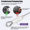 3/8" Stainless Steel Cable, 50FT Wire Rope, 7X 19 Strands