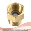 sourcing map Brass Check Valve, G1/2 Male Female Thread 24x27mm