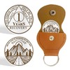 IELCJJ 1 Year Triplate Sobriety Coin - Sobriety Chip -