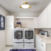 YURNYQ Dimmable White and Gold Flush Mount Ceiling Light Modern
