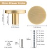 Furniture Knobs Gold, WEAVERBIRD 4 Pieces Zinc Alloy Brushed Brass
