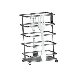 Premier Housewares Cutlery Design Cutlery Caddy - Chrome