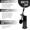 Splash Home Buena Stainless Steel Toilet Brush with Holder, Bowl