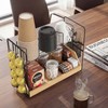 CACHOLIV Coffee Station Organizer for Countertop - Bamboo Bar Organizer