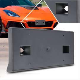 [1 Pack] Car Front License Plate Frames Mounting Bracket Tag Holder Compatible with 14-19 Chevy Corvette,Matte Black
