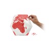 Palomar Foldable Hexagon Globe White and Red with 50 Red