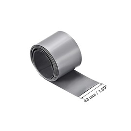 sourcing map PVC Heat Shrink Tube 43mm Flat Width Wrap for Single2 Meter Silver