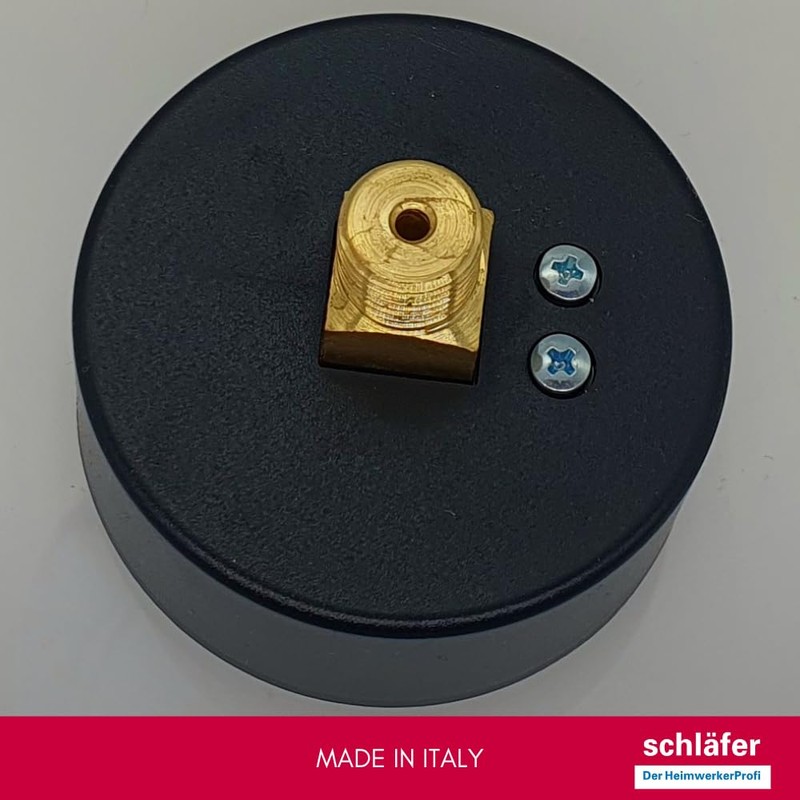 Schläfer 0930165 Hydraulic Pressure Gauge Rear Axial Connection 1/4 Inch