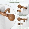 HTZON Wood Curtain Rods for Windows 18 to 60 Inch,1