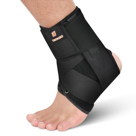 Quick Lace Up Ankle Brace for Men Women, Ankle Brace with Dual Removable Side Splints, Ankle Support for Volleyball Basketball Running,Soccer, Ankle Brace Splint for Sprain, Tendinitis, Arthritis, S