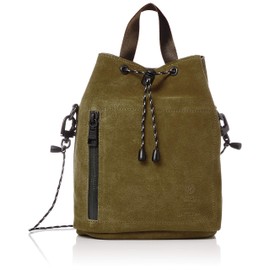 ASSOB WATER PROOF SUEDE DRAW STRING BAG, Khaki