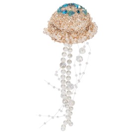 Kurt S. Adler Beach Brown Jellyfish with Pearlesque 4 inch Resin Decorative Hanging Ornament