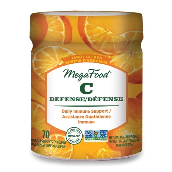 Mega Food Vitamin C Defense Tangy Citrus 70 Gummies