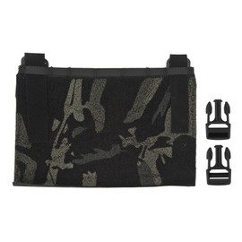 Vest Mounting Platform Combat Vest Panel Attachment Front Panel Nylon Quick Release Combat Vest Accessory for Crye Black Camouflage