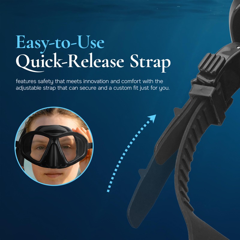 Blue Reef Freediving Mask - Black