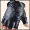 White Fang NT247 Men's Gloves, Leather, Golf, Outdoor, Fingerless, Mesh,
