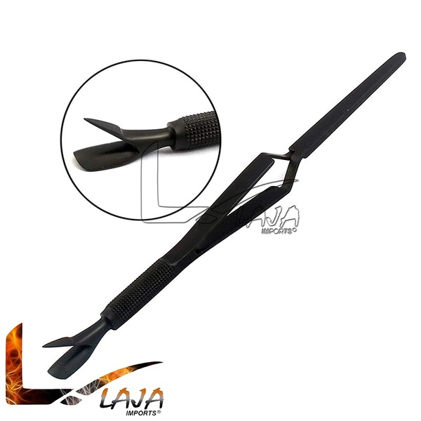 LAJA Imports C-Curve Nail Pinching Tool Magic Wand Acrylic Gel Tips Multi-Function Young Black Color