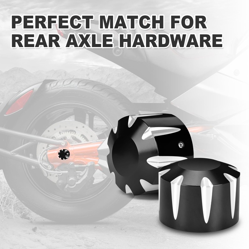 Proyoureye CNC Billet Aluminum Rear Wheel Axle Nut Cover Fit