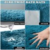 VELVETIO Bath Mats & Pedestal Set, Zero Twist Fluffy Super