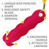 Klever Innovations KCJ-1R Safety Cutter, Advanced Plastic Polymers, 4-5/8”, Red