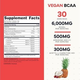 Type Zero- Polvo BCAA Vegano Ultra Limpio  Electrolitos (Punzón Hawaiano  6G) 211 Sin AzúcarSin Sucralosa B