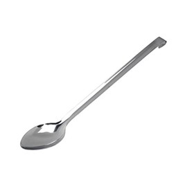 Genware NEV-6340 Serving Spoon with Hook Handle, Stainless Steel, 350 mL